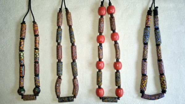 Millefiori - Perlen, Mosaik - Perlen, Goulimine Beads - Marocco Beads - African Trade Beads - Slave Beads