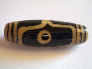 Tibetan Three-Eye Dzi Bead One Of The Seven