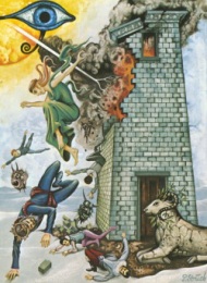 Tarot Karte 16/17 pay Bezeichnung: Turm - Zerst�rung, Zuordnung: Mars - Dienstag - copyright by Struck